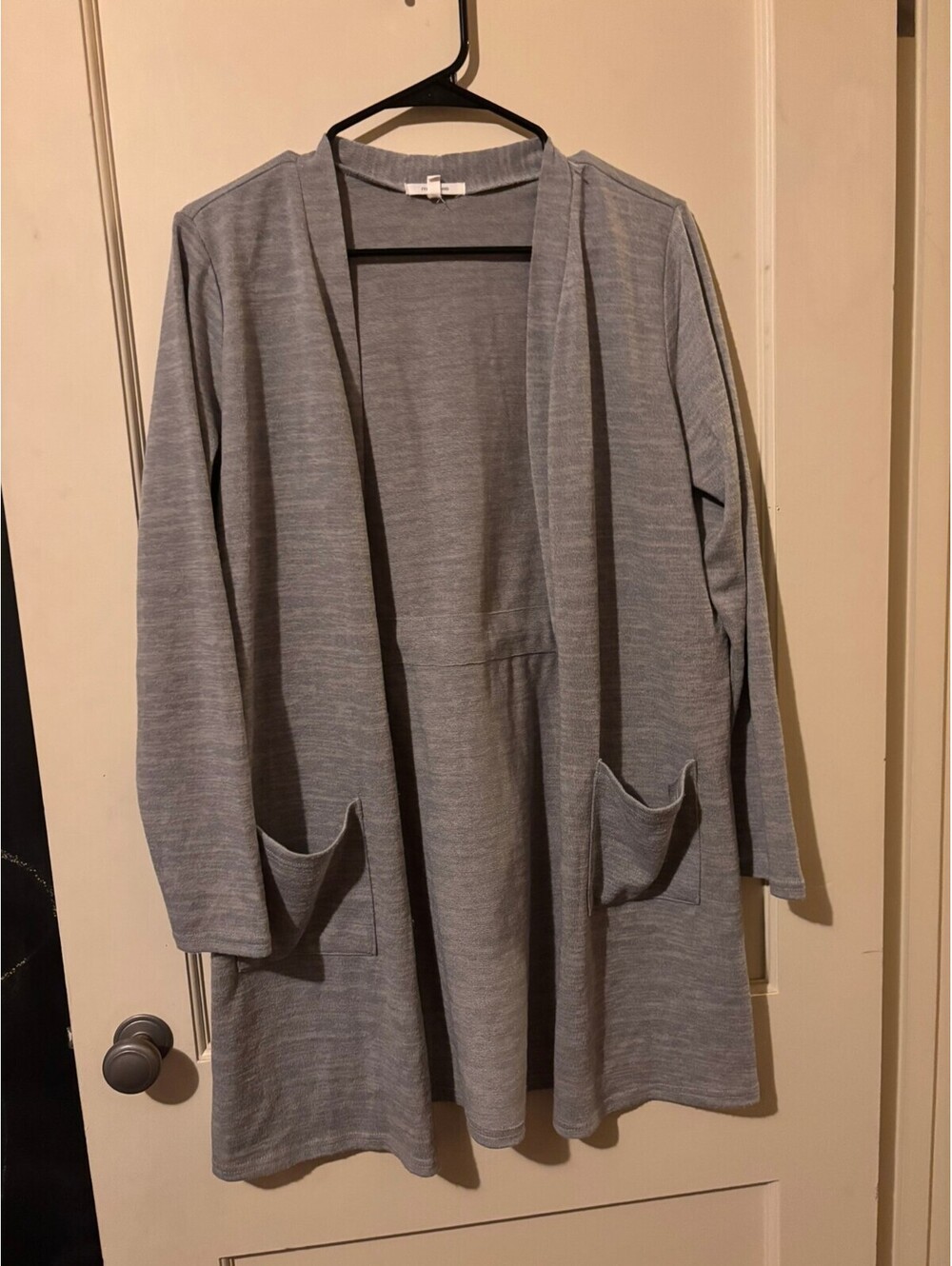 Maurices womens gray open front cardigan with pockets Medium